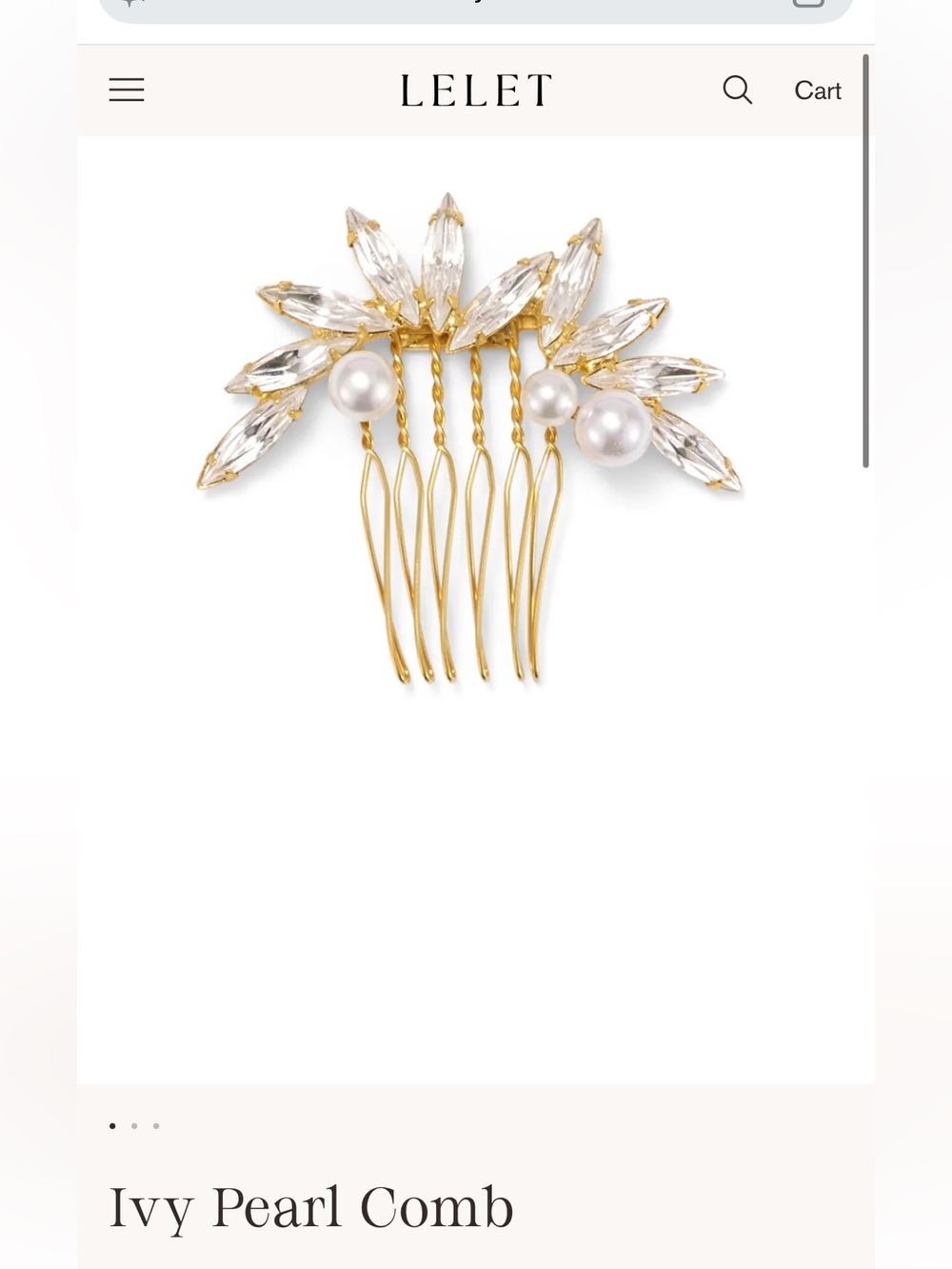 Pearl Hair Comb